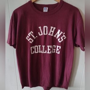 Vintage St. John's College T-Shirt Large